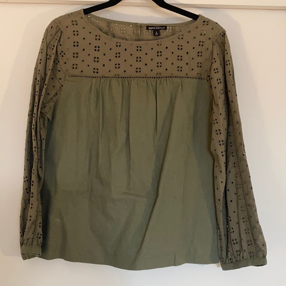 Olive green blouse